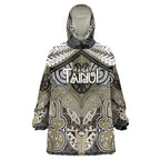 Aotearoa Iwi Waikato Tainui Personalised Wearable Blanket Hoodie Maori Kowhaiwhai Pattern