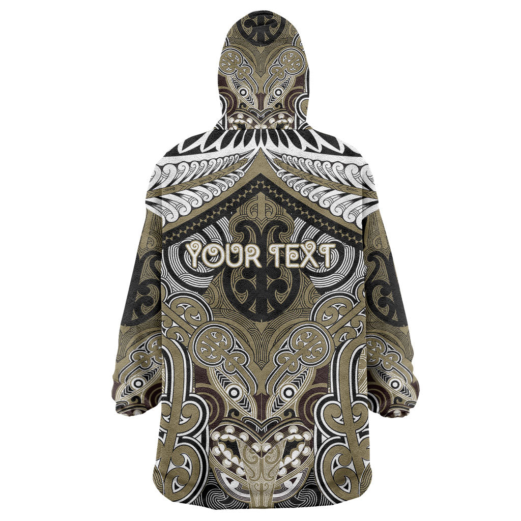 Aotearoa Iwi Waikato Tainui Personalised Wearable Blanket Hoodie Maori Kowhaiwhai Pattern
