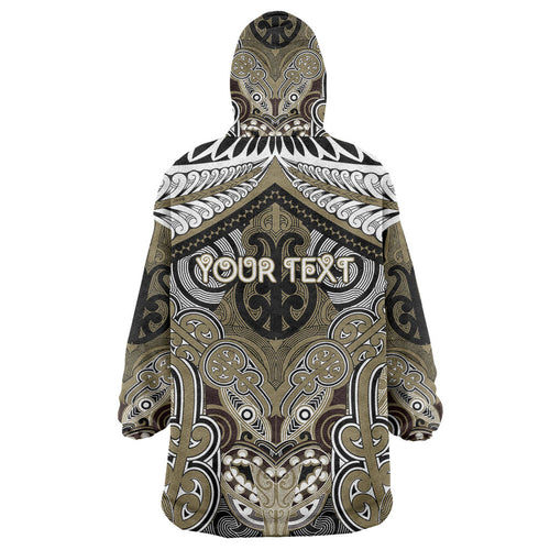 Aotearoa Iwi Waikato Tainui Personalised Wearable Blanket Hoodie Maori Kowhaiwhai Pattern