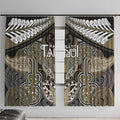 Aotearoa Iwi Waikato Tainui Window Curtain Maori Kowhaiwhai Pattern