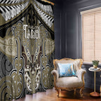 Aotearoa Iwi Waikato Tainui Window Curtain Maori Kowhaiwhai Pattern