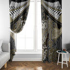 Aotearoa Iwi Waikato Tainui Window Curtain Maori Kowhaiwhai Pattern