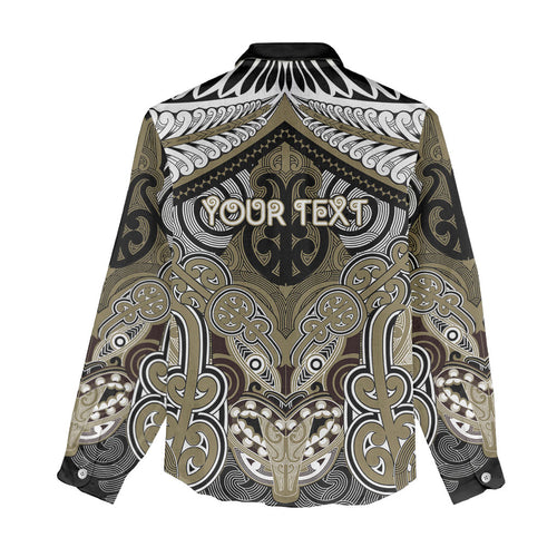 Aotearoa Iwi Waikato Tainui Personalised Women Casual Shirt Maori Kowhaiwhai Pattern