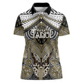 Aotearoa Iwi Waikato Tainui Personalised Women Polo Shirt Maori Kowhaiwhai Pattern