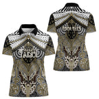 Aotearoa Iwi Waikato Tainui Personalised Women Polo Shirt Maori Kowhaiwhai Pattern