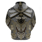 Aotearoa Iwi Waikato Tainui Personalised Zip Hoodie Maori Kowhaiwhai Pattern
