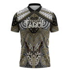 Aotearoa Iwi Waikato Tainui Personalised Zipper Polo Shirt Maori Kowhaiwhai Pattern
