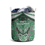 Aotearoa Iwi Ngati Maniapoto Laundry Basket Maori Kowhaiwhai Pattern