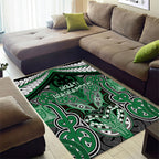 Aotearoa Iwi Ngati Maniapoto Area Rug Maori Kowhaiwhai Pattern