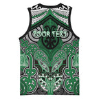 Aotearoa Iwi Ngati Maniapoto Personalised Basketball Jersey Maori Kowhaiwhai Pattern