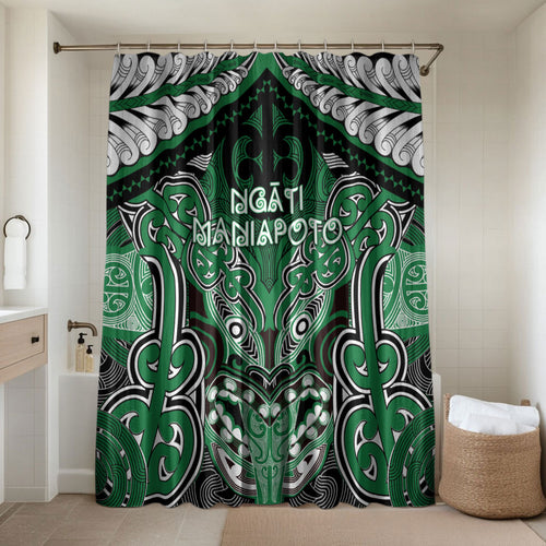 Aotearoa Iwi Ngati Maniapoto Bathroom Set Maori Kowhaiwhai Pattern