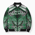 Aotearoa Iwi Ngati Maniapoto Personalised Bomber Puffer Jacket Maori Kowhaiwhai Pattern