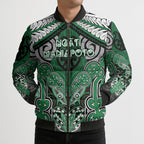 Aotearoa Iwi Ngati Maniapoto Personalised Bomber Puffer Jacket Maori Kowhaiwhai Pattern