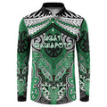 Aotearoa Iwi Ngati Maniapoto Personalised Button Sweatshirt Maori Kowhaiwhai Pattern