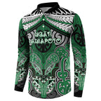 Aotearoa Iwi Ngati Maniapoto Personalised Button Sweatshirt Maori Kowhaiwhai Pattern