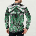 Aotearoa Iwi Ngati Maniapoto Personalised Button Sweatshirt Maori Kowhaiwhai Pattern