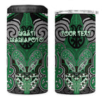 Aotearoa Iwi Ngati Maniapoto Personalised 4 in 1 Can Cooler Tumbler Maori Kowhaiwhai Pattern