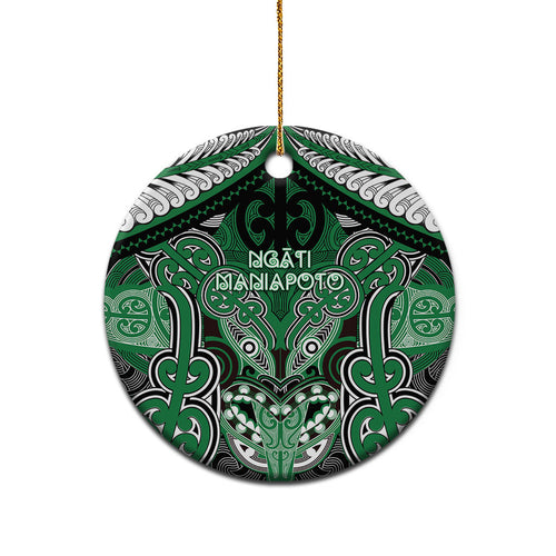 Aotearoa Iwi Ngati Maniapoto Personalised Ceramic Ornament Maori Kowhaiwhai Pattern