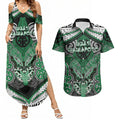 Aotearoa Iwi Ngati Maniapoto Personalised Couples Matching Summer Maxi Dress and Hawaiian Shirt Maori Kowhaiwhai Pattern