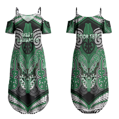 Aotearoa Iwi Ngati Maniapoto Personalised Couples Matching Summer Maxi Dress and Hawaiian Shirt Maori Kowhaiwhai Pattern