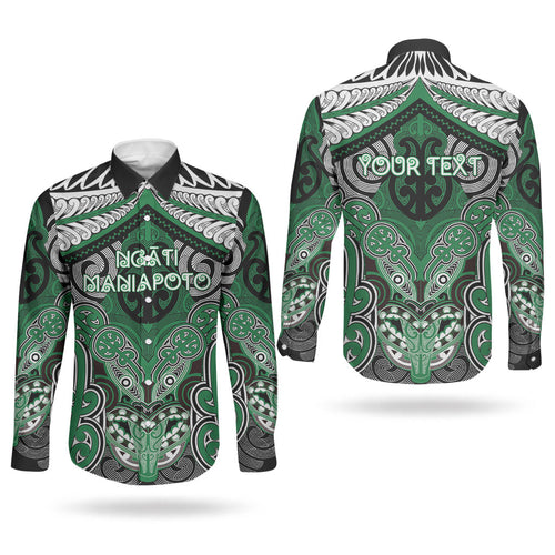 Aotearoa Iwi Ngati Maniapoto Personalised Couples Matching Summer Maxi Dress and Long Sleeve Button Shirt Maori Kowhaiwhai Pattern