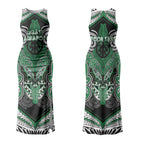 Aotearoa Iwi Ngati Maniapoto Personalised Couples Matching Tank Maxi Dress and Hawaiian Shirt Maori Kowhaiwhai Pattern