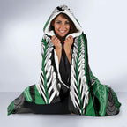 Aotearoa Iwi Ngati Maniapoto Hooded Blanket Maori Kowhaiwhai Pattern
