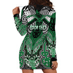 Aotearoa Iwi Ngati Maniapoto Personalised Hoodie Dress Maori Kowhaiwhai Pattern