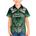Aotearoa Iwi Ngati Maniapoto Personalised Kid Hawaiian Shirt Maori Kowhaiwhai Pattern