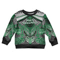 Aotearoa Iwi Ngati Maniapoto Personalised Kid Ugly Christmas Sweater Maori Kowhaiwhai Pattern