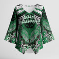 Aotearoa Iwi Ngati Maniapoto Personalised Kimono Sleeve Blouse Maori Kowhaiwhai Pattern