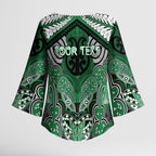 Aotearoa Iwi Ngati Maniapoto Personalised Kimono Sleeve Blouse Maori Kowhaiwhai Pattern