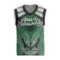 Aotearoa Iwi Ngati Maniapoto Personalised Christmas Knitted V-Neck Vest Maori Kowhaiwhai Pattern