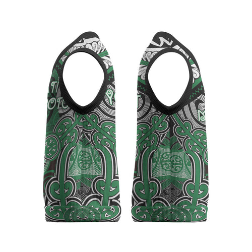 Aotearoa Iwi Ngati Maniapoto Personalised Christmas Knitted V-Neck Vest Maori Kowhaiwhai Pattern