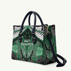Aotearoa Iwi Ngati Maniapoto Leather Bag Maori Kowhaiwhai Pattern