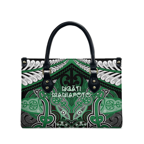 Aotearoa Iwi Ngati Maniapoto Leather Bag Maori Kowhaiwhai Pattern