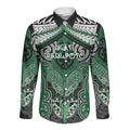 Aotearoa Iwi Ngati Maniapoto Personalised Long Sleeve Button Shirt Maori Kowhaiwhai Pattern