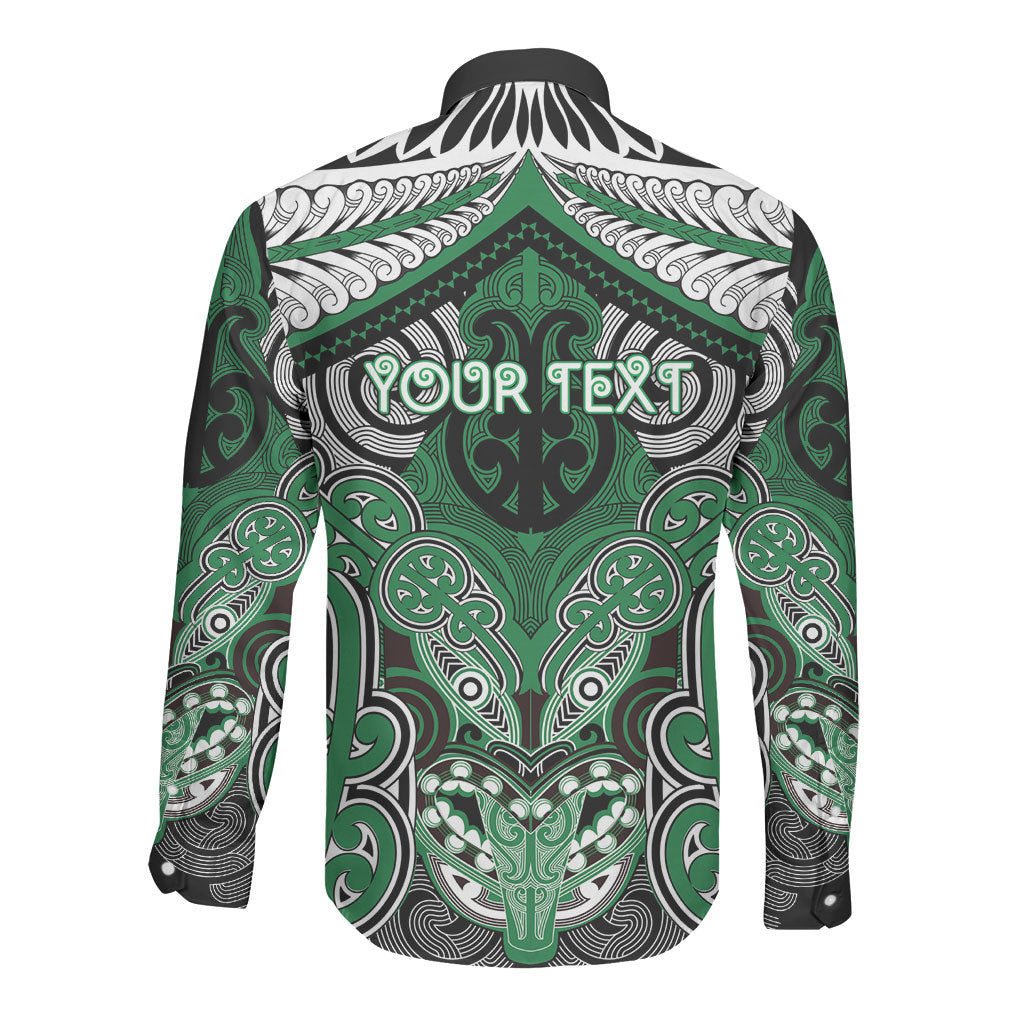 Aotearoa Iwi Ngati Maniapoto Personalised Long Sleeve Button Shirt Maori Kowhaiwhai Pattern