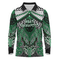 Aotearoa Iwi Ngati Maniapoto Personalised Long Sleeve Polo Shirt Maori Kowhaiwhai Pattern