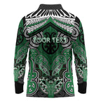 Aotearoa Iwi Ngati Maniapoto Personalised Long Sleeve Polo Shirt Maori Kowhaiwhai Pattern