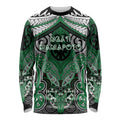 Aotearoa Iwi Ngati Maniapoto Personalised Long Sleeve Shirt Maori Kowhaiwhai Pattern
