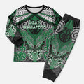 Aotearoa Iwi Ngati Maniapoto Personalised Christmas Pajama Set Maori Kowhaiwhai Pattern