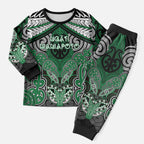 Aotearoa Iwi Ngati Maniapoto Personalised Christmas Pajama Set Maori Kowhaiwhai Pattern