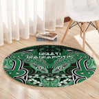 Aotearoa Iwi Ngati Maniapoto Round Carpet Maori Kowhaiwhai Pattern