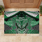Aotearoa Iwi Ngati Maniapoto Rubber Doormat Maori Kowhaiwhai Pattern