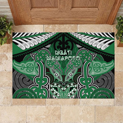 Aotearoa Iwi Ngati Maniapoto Rubber Doormat Maori Kowhaiwhai Pattern