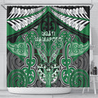 Aotearoa Iwi Ngati Maniapoto Shower Curtain Maori Kowhaiwhai Pattern