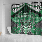 Aotearoa Iwi Ngati Maniapoto Shower Curtain Maori Kowhaiwhai Pattern