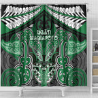 Aotearoa Iwi Ngati Maniapoto Shower Curtain Maori Kowhaiwhai Pattern