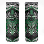 Aotearoa Iwi Ngati Maniapoto Personalised Skinny Tumbler Maori Kowhaiwhai Pattern